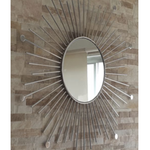 Decorative Metal Sun Metal Frame Hanging Mirror