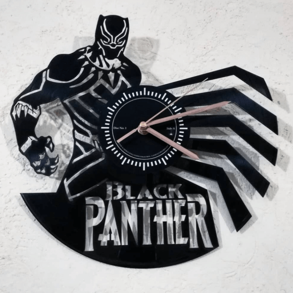 Custom Design Wall Clock Decor BLACK PANTHER