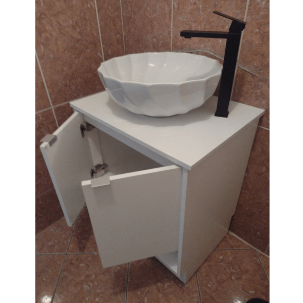 Modern Simple White Unique Design Bathroom Sink