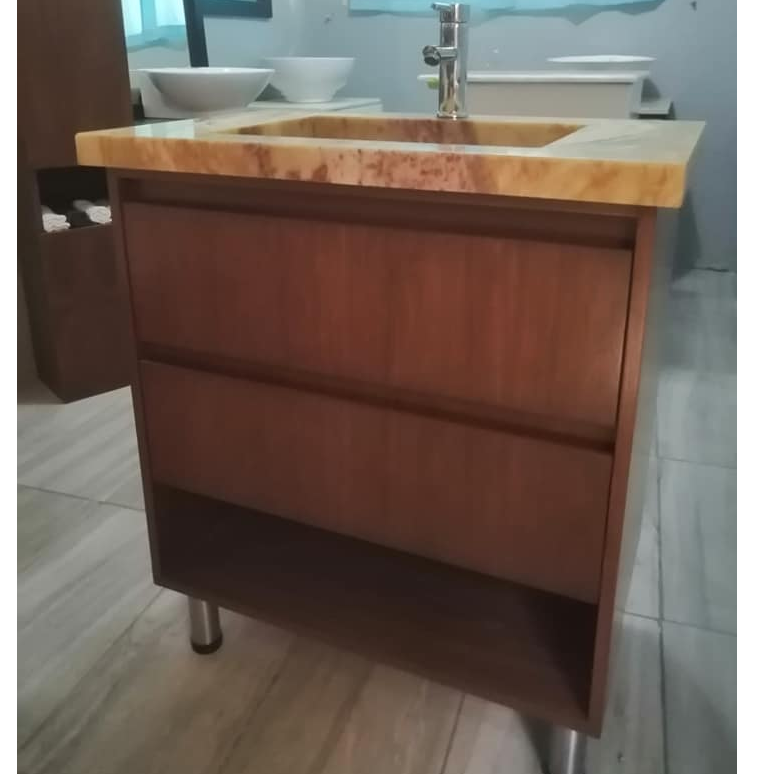 Marble Modern Slanted Cabinet Sink / Vanity Cabinet / Medicine Cabinet