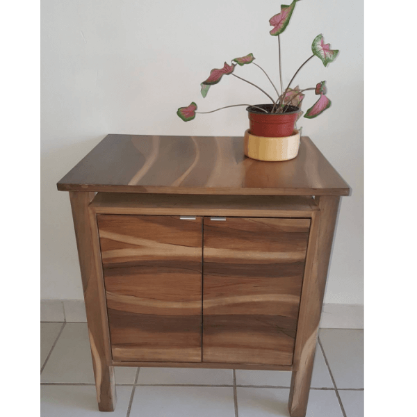 Small Wood Stave Side Table / Bathroom Cabinet / Vanity Cabinet ...