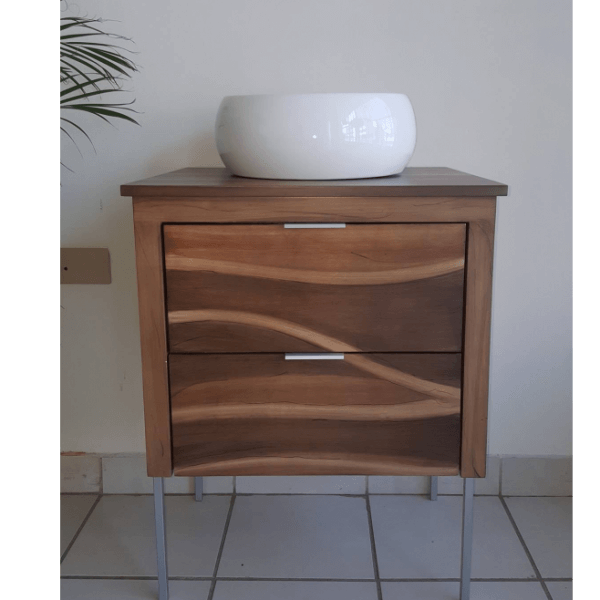 Light Wooden Round Modern Sink / Bathroom Cabinet / Vanity Cabinet ...