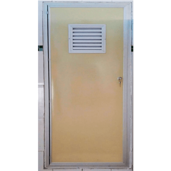 Beige Laminated Door with Ventilation Grille