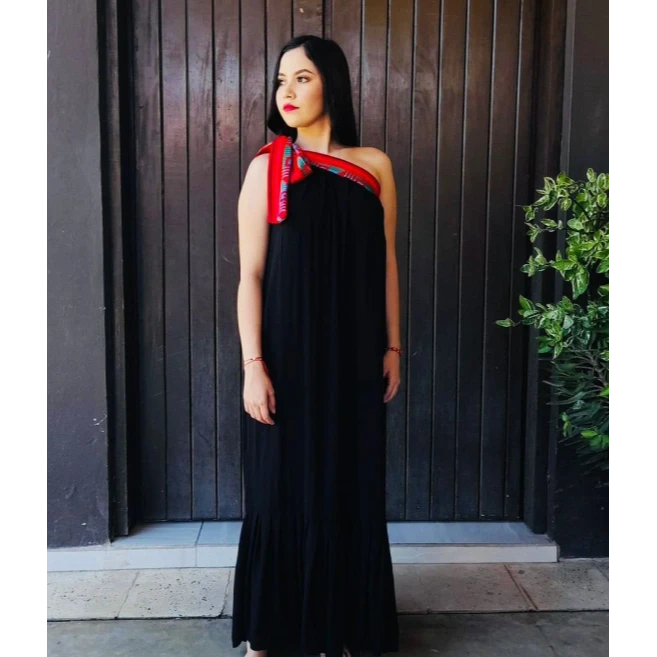 maxi-long formal dress for Mexican style theme