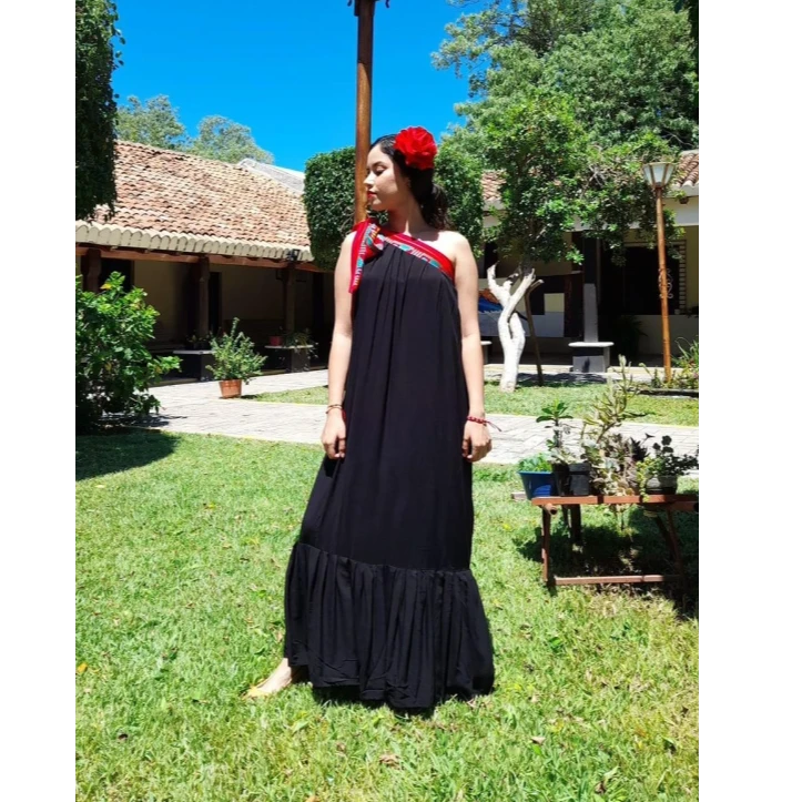 maxi-long formal dress for Mexican style theme