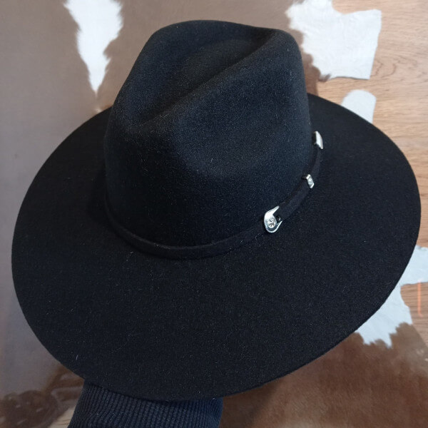 Customizable Fedora Hats made with Wool Black Color